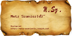 Metz Szaniszló névjegykártya